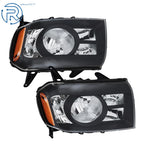 Set of 2 Halogen Black Housing Headlights for Honda Pilot (2009-2011)