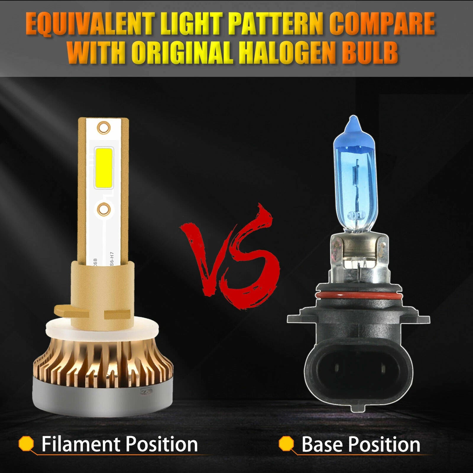 LED Fog Driving Light Bulb Conversion Kit for 880/881/899 (Golden Yellow) (2006-2007)