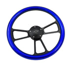 14 Inch 5 Hole Steering Wheel Replacement for Chevy Bowtie Blue Metallic (2006–2013)
