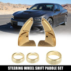 Gold Tone Inner Paddle Shifter AC Volume Knob Cover Ring Trim for Dodge Charger (2011–2023) 745065577943