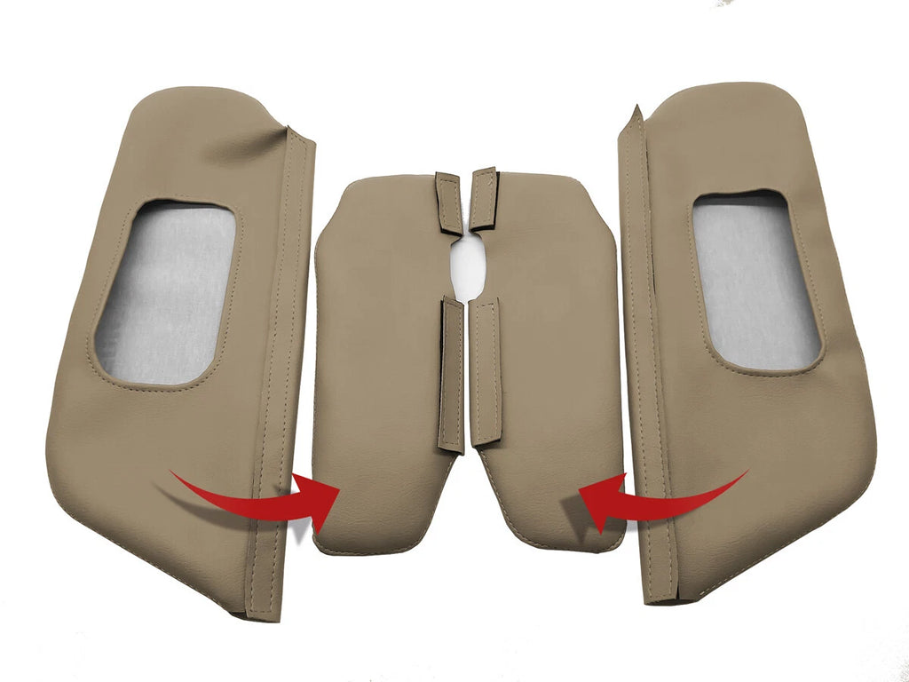 Sunvisors Extension Covers for Ford F250 F350 F450 (1999–2007) Leather