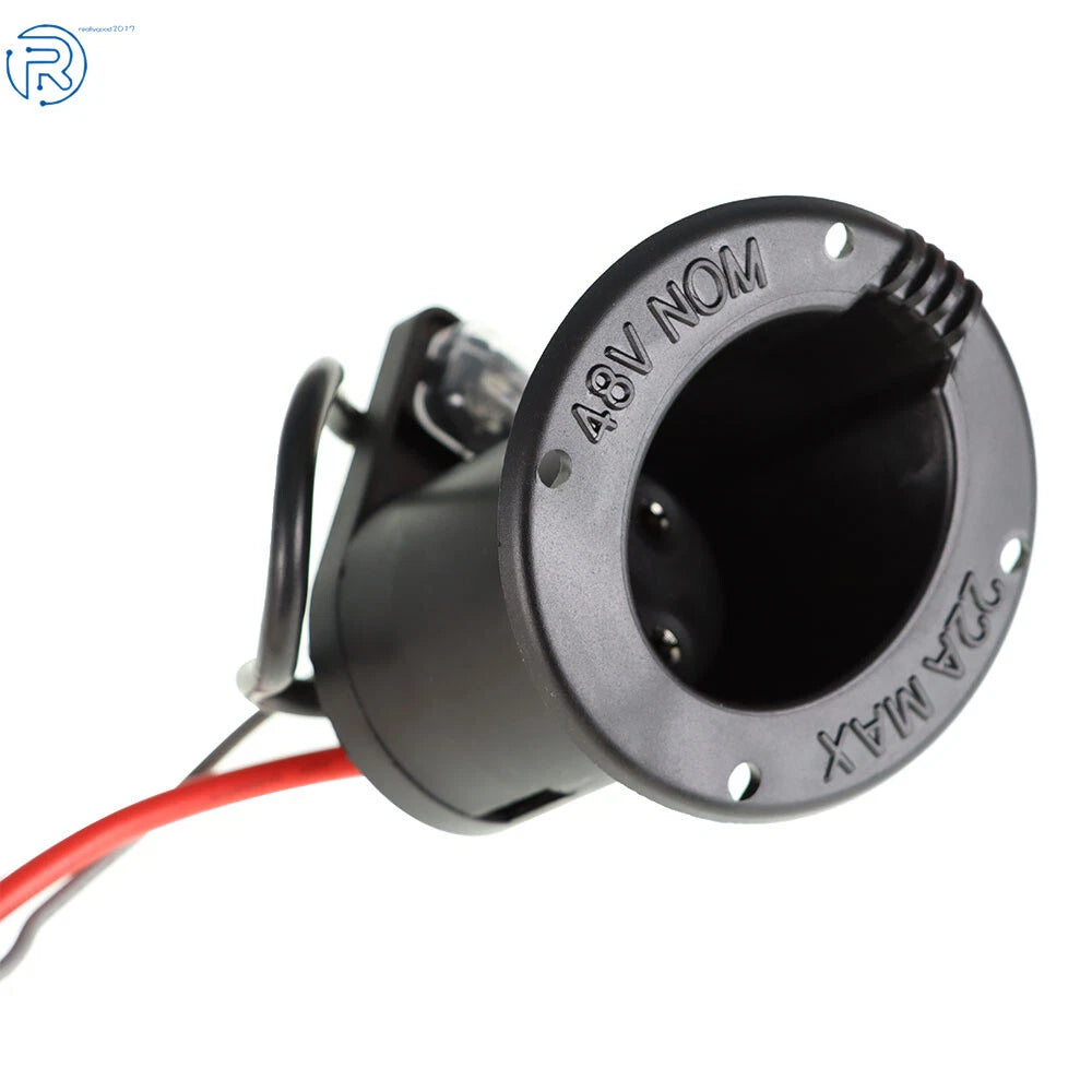 48 Volt DC Charger Receptacle & Fuse Assembly for Club Car DS