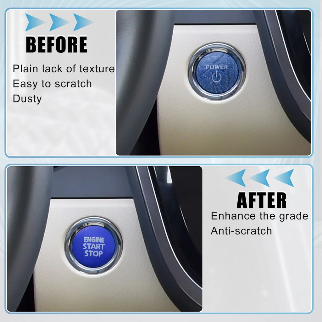 Auto Engine Start Stop Button Cover for Toyota Crown Royal GRS21 (2012–2018) Blue 767153060984