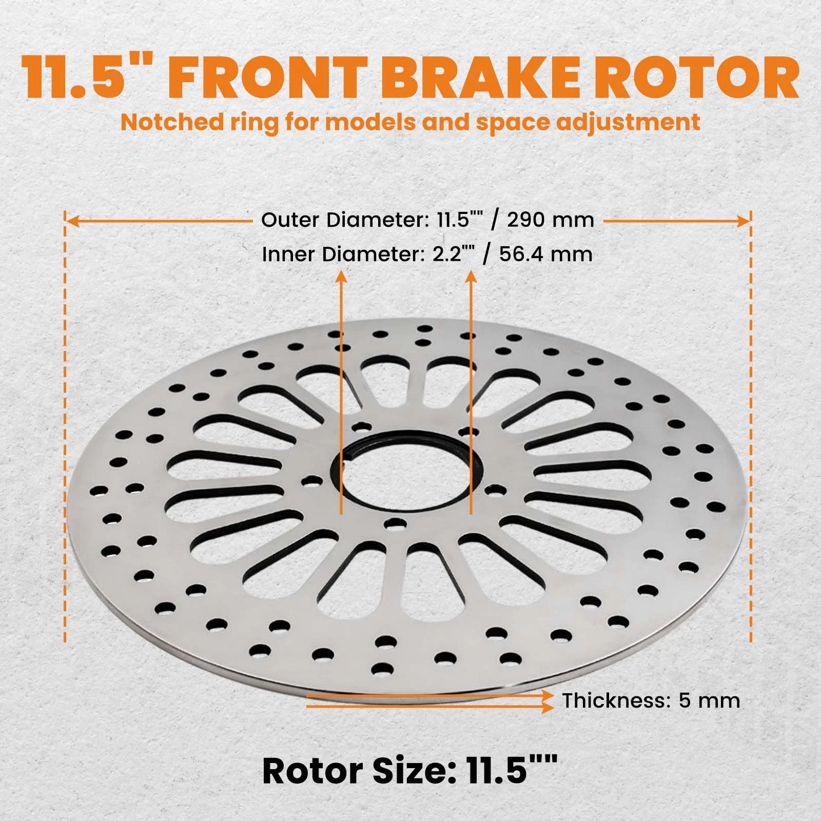 Front Brake Rotor Disc 11.5" for Harley-Davidson Softail (2000-2015)