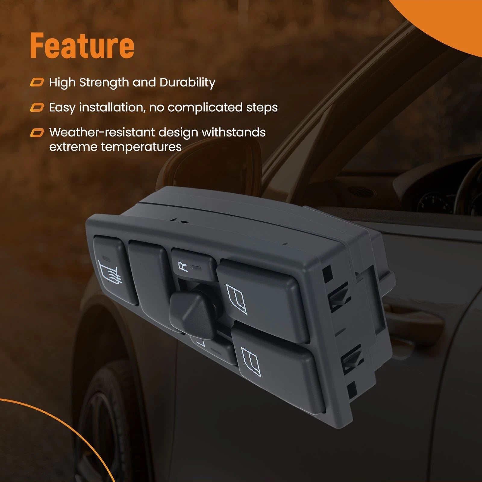 Front Left Electric Power Window Switch for Volvo VN VNL (2005–2016) 20752917