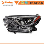 Headlight Assembly for Toyota RAV4 (2016–2018) Left Driver Side, Black Housing