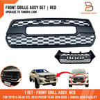 Tundra Style Front Grille Red Letter for Toyota Hilux UTE SR5 (2018-2020)