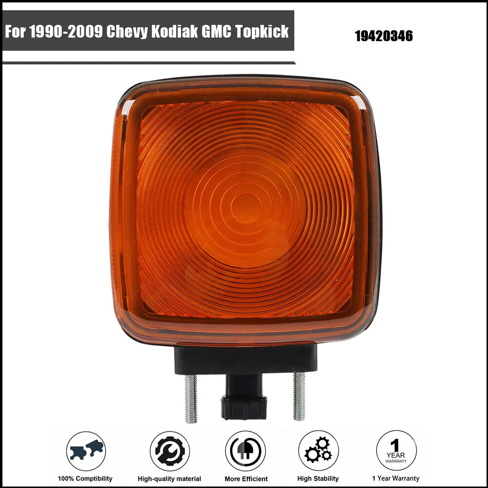 Turn Signal Light for Chevy Kodiak GMC Topkick (1990–2009) Halogen Black