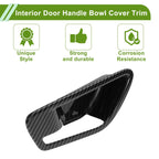 Set of 1 Interior Door Handle Bowl Cover Trim for Hyundai Tucson (2016–2023) Carbon Fiber Black