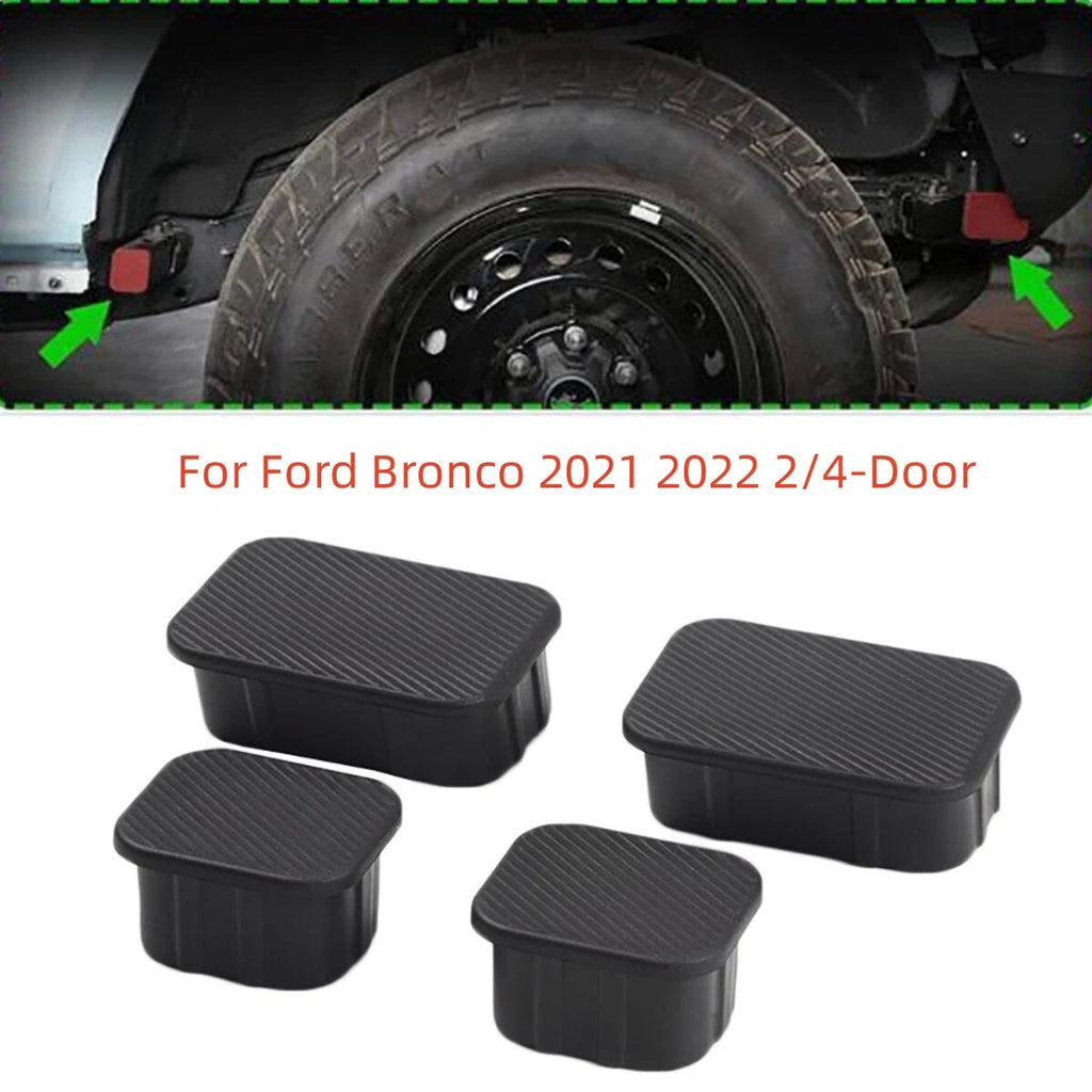 Set of 4 Front Axle Plugs Bridge Covers Rubber for Ford Bronco (2021–2022)