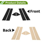 Set of 6 Pillar Window Trim for Dodge Charger (2006–2010) Black