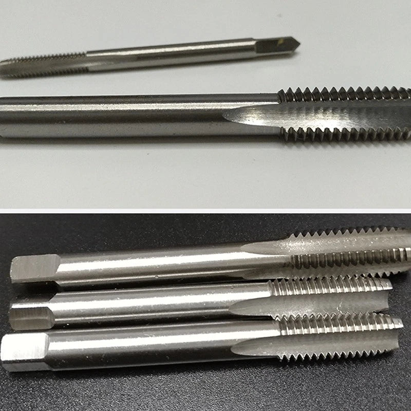 Set of 5 Screw Thread Hand Tap Drill Ball Bearing Steel Tools