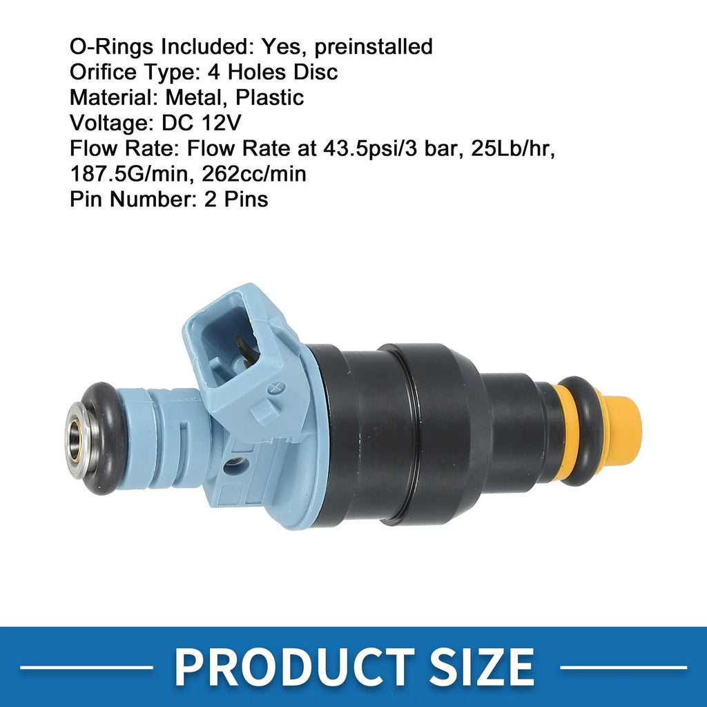 Set of 8 Fuel Injectors No.0280150947/F1TZ-9F593-D for Ford F-250 (1991–1995)