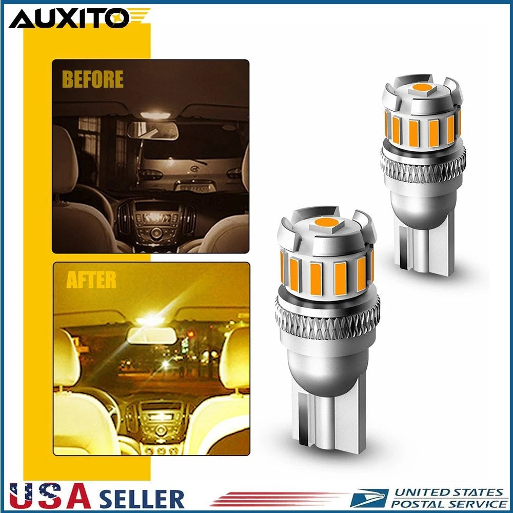Set of 2 Amber LED Front Side Marker Light Bulbs for GMC Sierra 1500 (1999–2013)