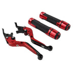 Red Extendable Brake Clutch Levers Grip Set for Speed Twin (2019-2023)