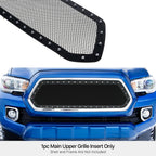 Stainless Steel Black Rivet Studs Mesh Grille for Toyota Tacoma (2016–2017)