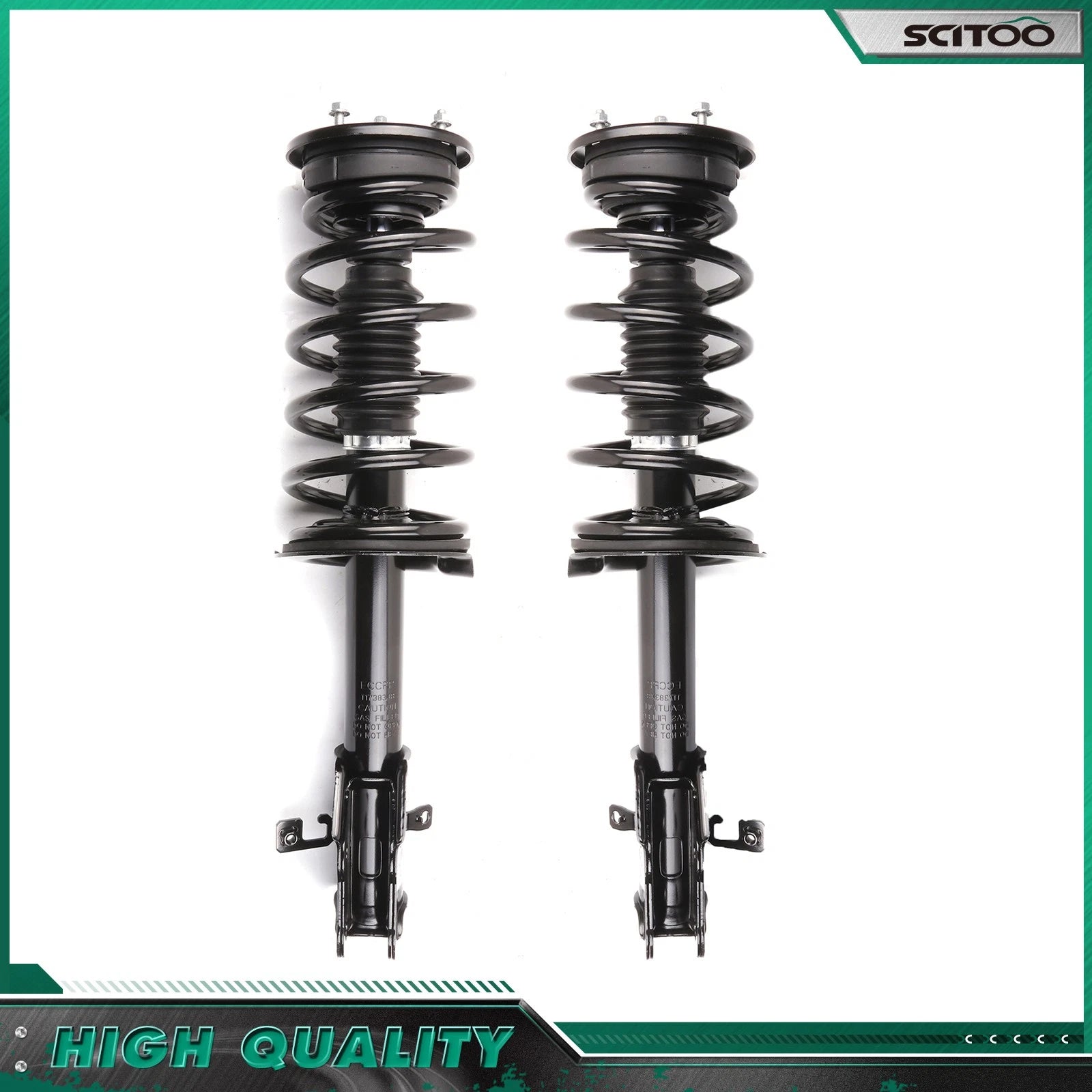 Set of 2 Front Complete Struts with Coil Spring Assembly for Lincoln MKX (2007–2010)