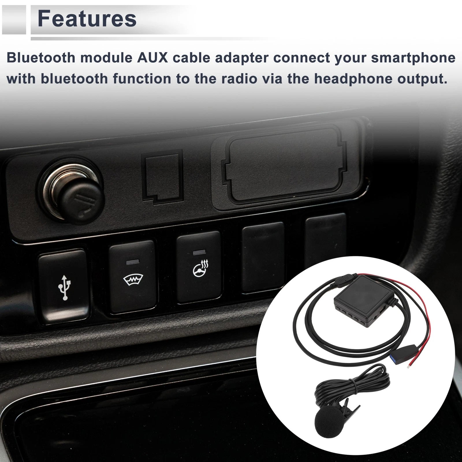 Stereo Radio Harness for BMW E39 E46 E53 (1995–2006) Microphone Handsfree