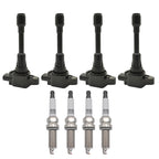 Set of 4 Ignition Coils + 4 Spark Plugs for Nissan Altima 2.5L (2007–2018) UF549