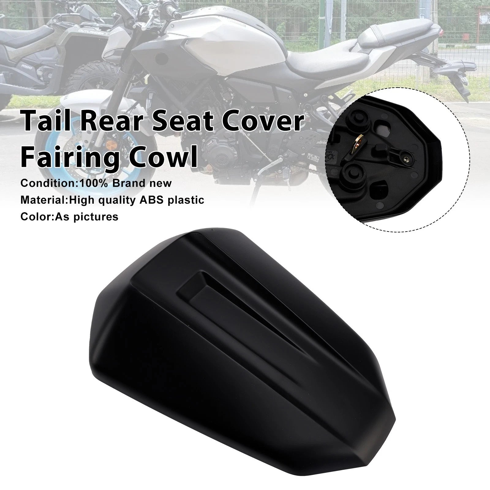 Tail Rear Seat Cover Fairing Cowl for Yamaha MT-07 (2025–2026) Matt Black #9