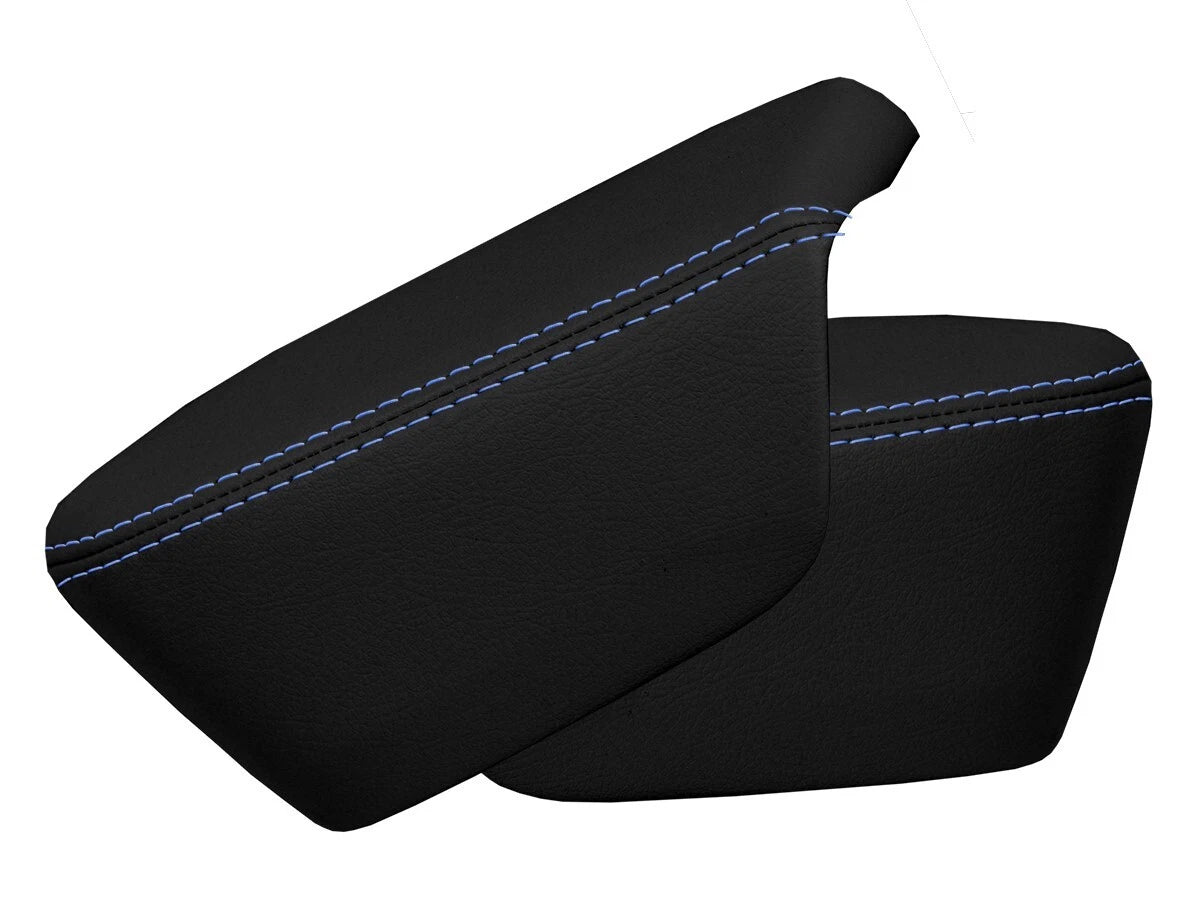 Front Door Armrest Panel Cover Leather for Honda Civic (2012–2015) Blue Stitch