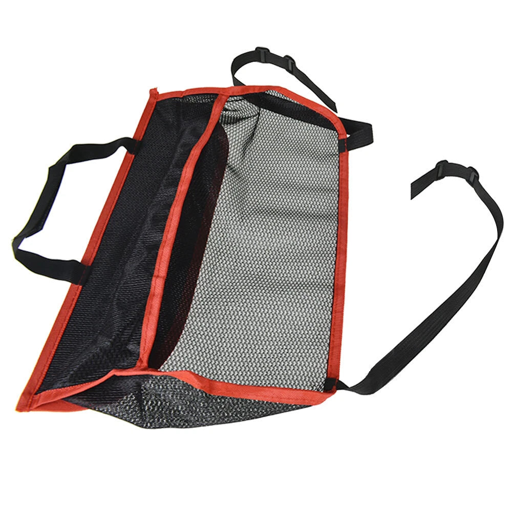 Car Seat Back Organizer Bag for Universal Vehicles (Black/Red)