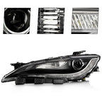 HID Headlight Set for Chrysler 200 (2015–2017) w/LED DRL & Chrome Trim
