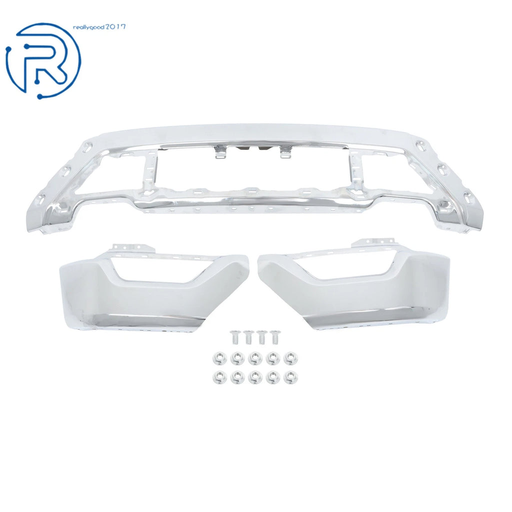 Front Bumper Face Bar for Ford F150 (2021-2023) Split Chrome