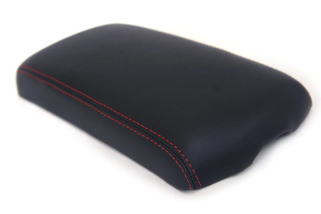 Center Console Armrest Cover for Nissan Rogue (2008–2013) Red Stitch