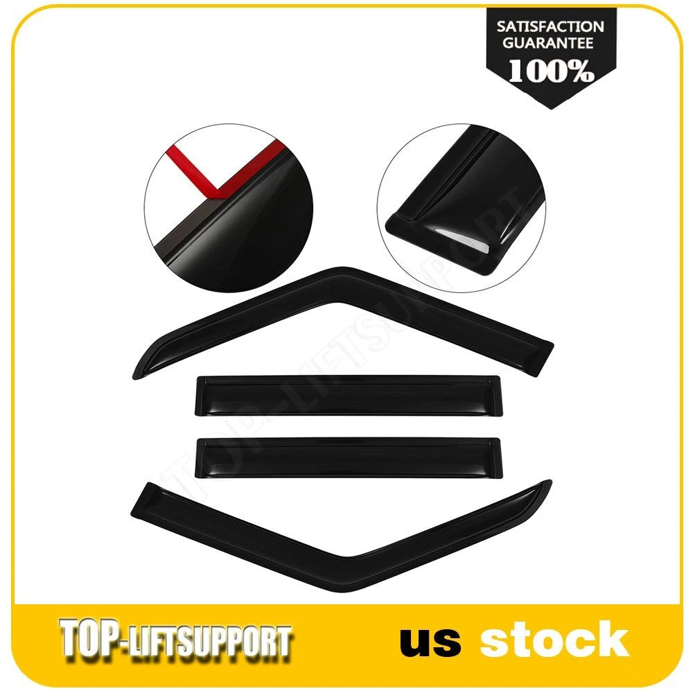 Wavy UV Window Visor Vent Shade for Jeep Cherokee (1984–2001)
