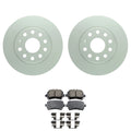 Set of 2 Bosch QuietCast Rear Rotors & Akebono EURO Brake Pads for A3 Q Golf