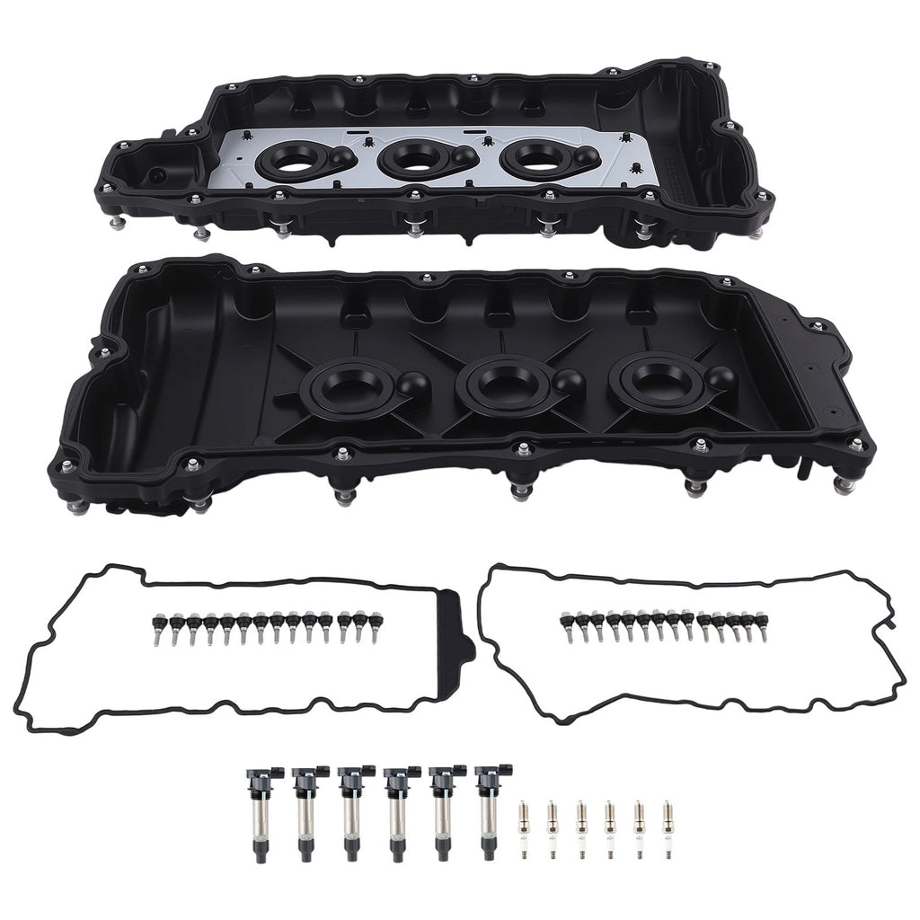 2X Valve Cover + 6X Ignition Coils for GMC Acadia Terrain (2009–2017)