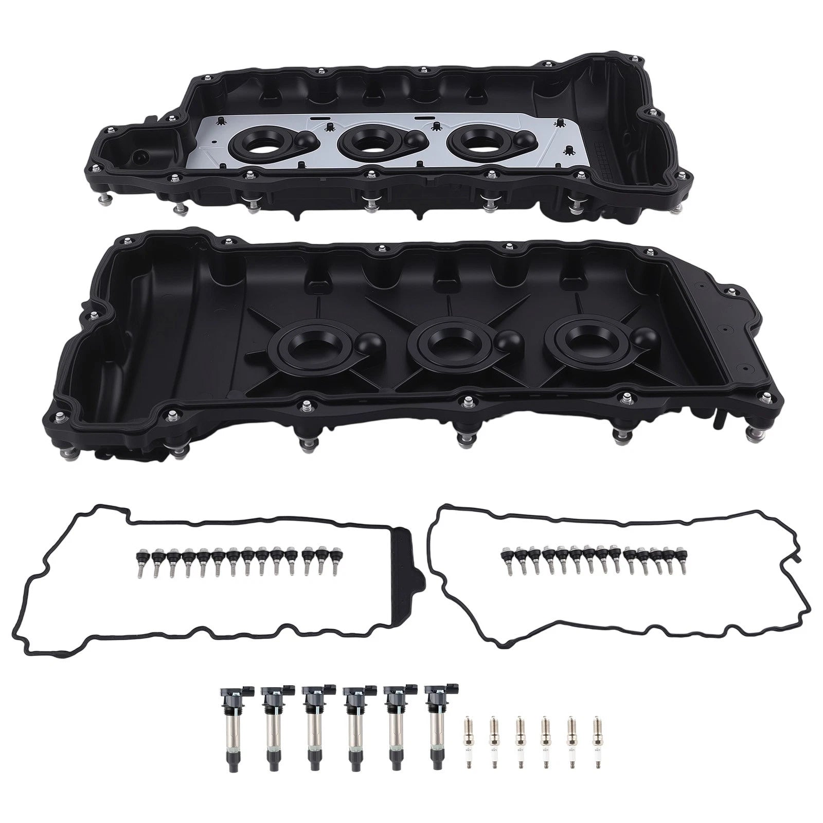 2X Valve Cover + 6X Ignition Coils for GMC Acadia Terrain (2009–2017)