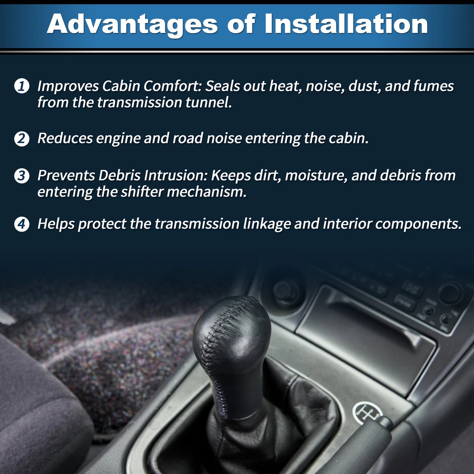 Manual Transmission Shifter Dust Boot for Nissan 200SX 240SX (1989–1998)