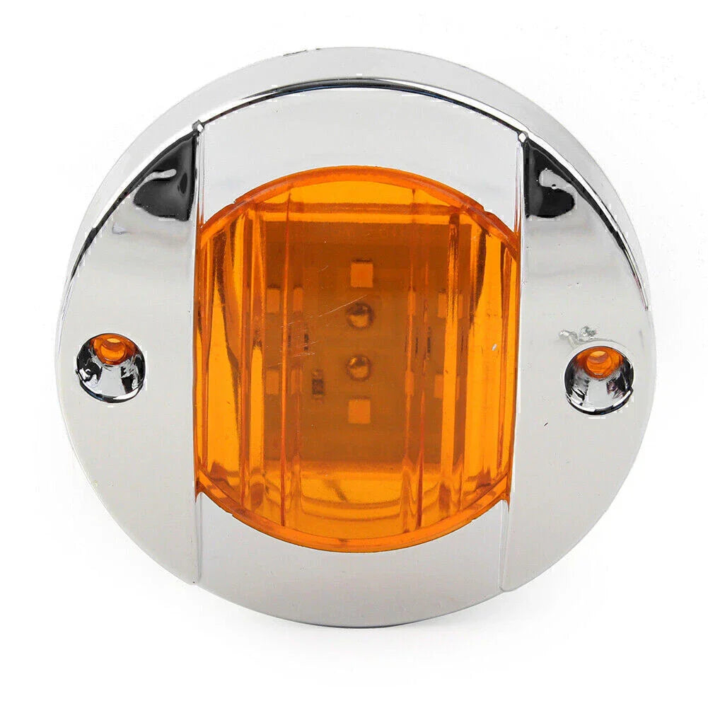 1x 12V LED Yellow Side Marker Lights for Truck Trailer RV Boat