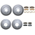 Front & Rear Brake Kit Disc Rotors & TRW Pro Ceramic Pads for Chrysler Dodge Jeep