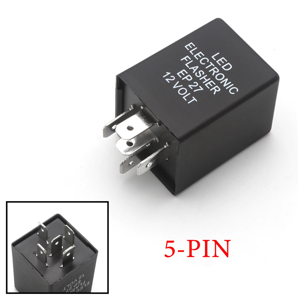 LED Flasher Relay 12V 5-Pin EP27 FL27 for Dodge Ford Chevy Mazda (2012–2018)
