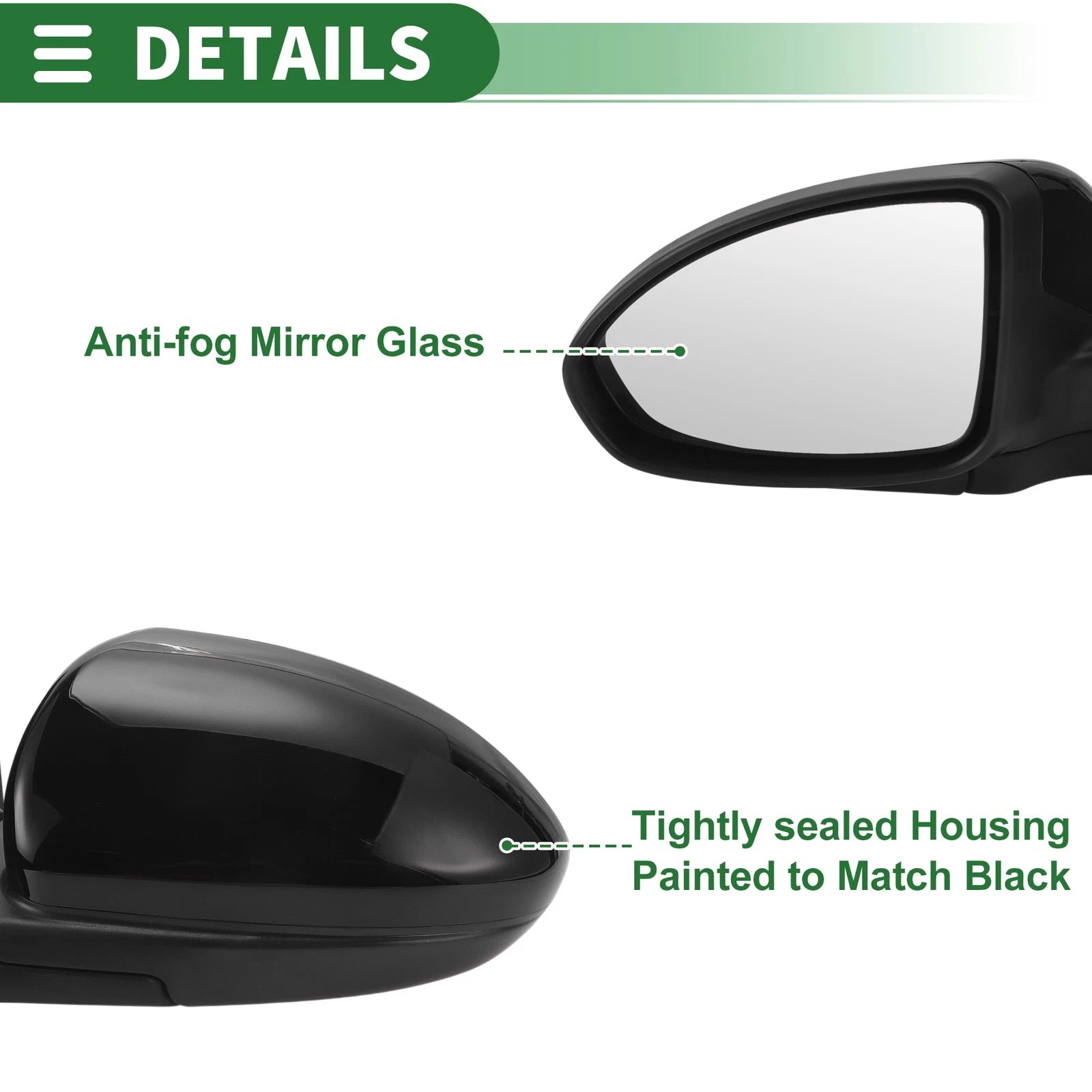 5 Pins Left Driver Side Door Mirror for Chevrolet Cruze (2011–2015)