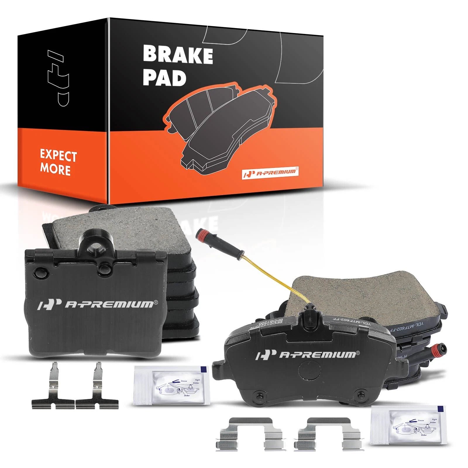 Set of 8 Ceramic Brake Pads for Mercedes-Benz C230 C240 SLK300 (2000–2009)