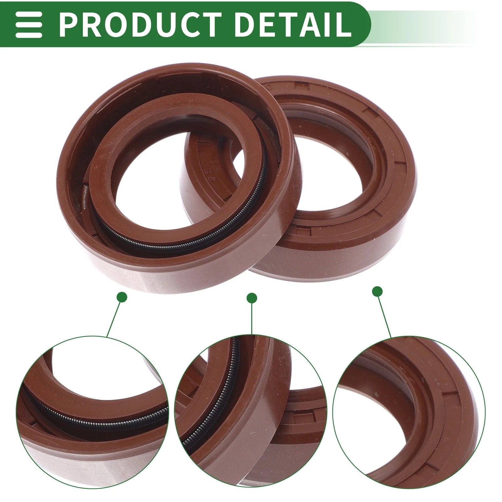 Set of 5 Oil Seal Rotary Shaft Seal FKM Rubber 25x40x10mm