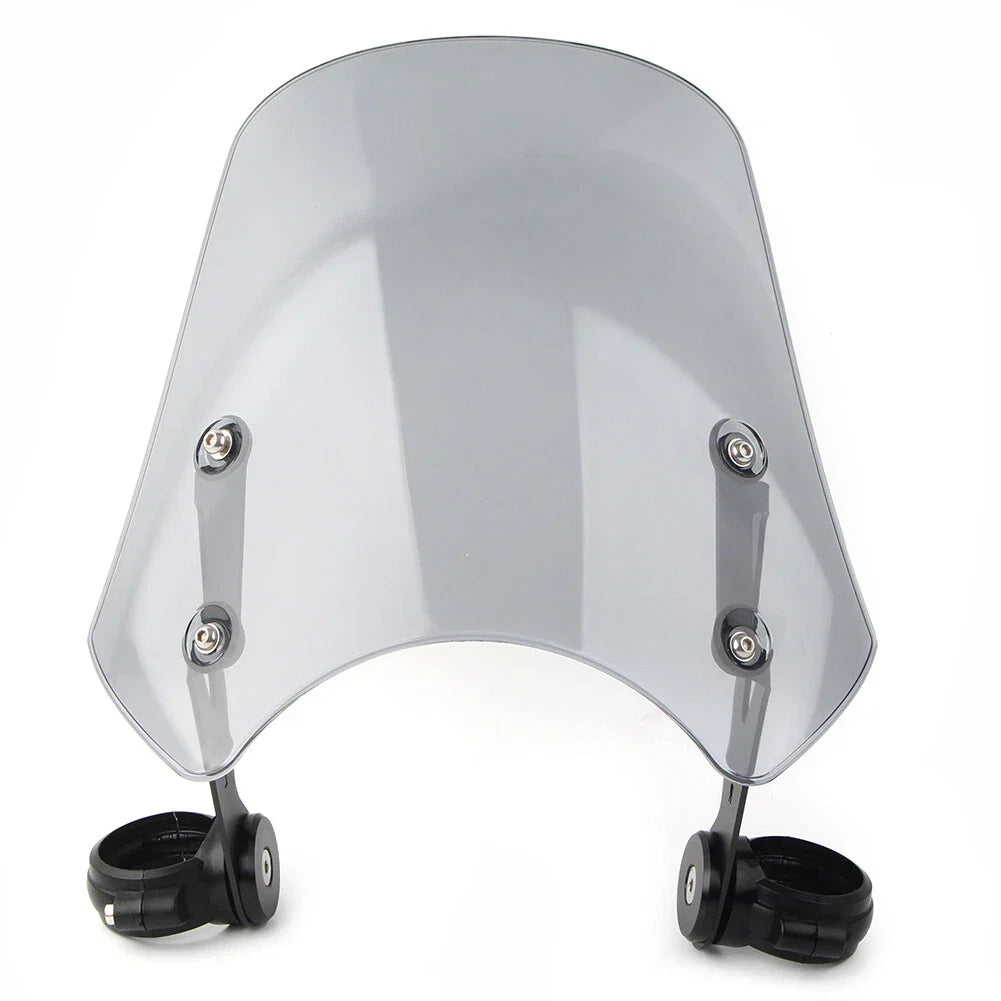 Grey Windscreen Windshield w/ Bracket for Harley Dyna Softail (2006-2023)