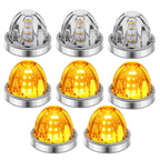 8pcs Chrome Clear LED Side Marker Light Assembly for