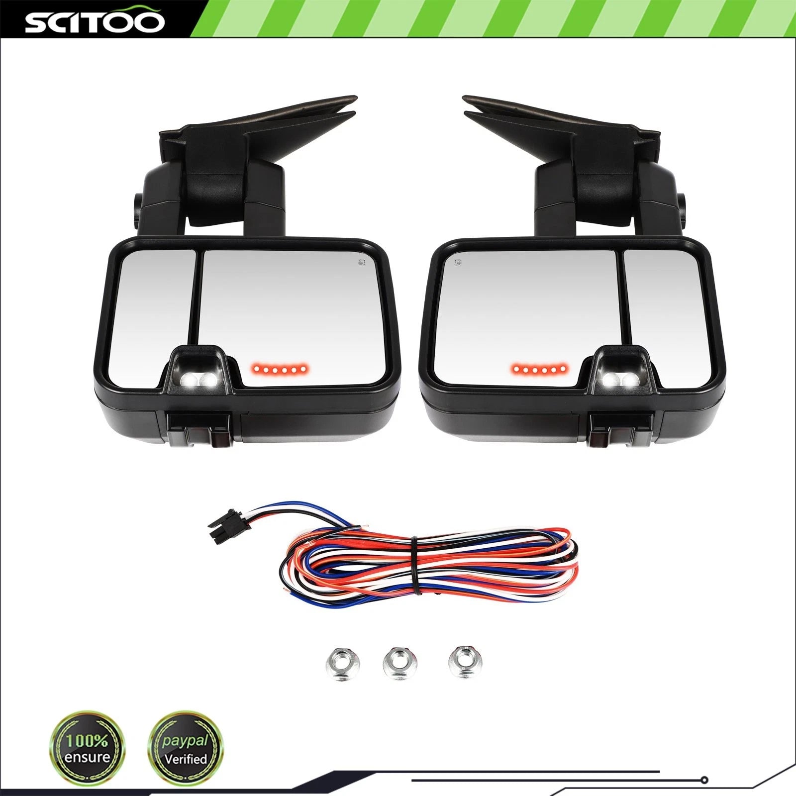 Power Heated Clearance Arrow Signal Tow Mirror for Chevrolet GMC Sierra (1999–2002)