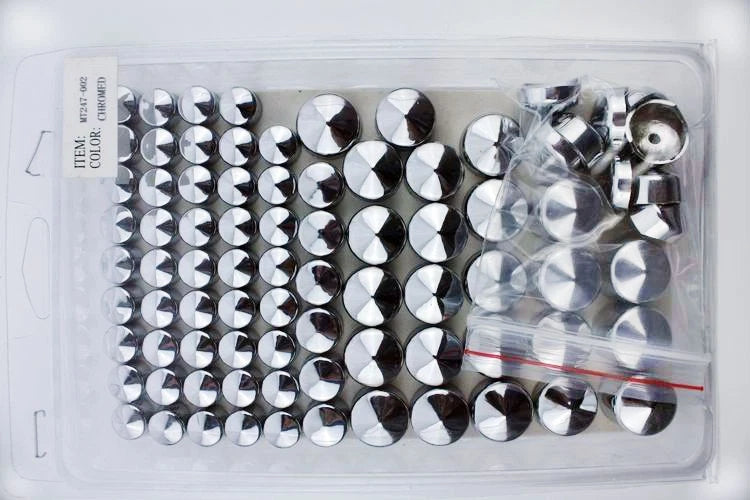 Chrome Bolt Toppers Caps for Harley Road King Twin Cam (1996–2006)