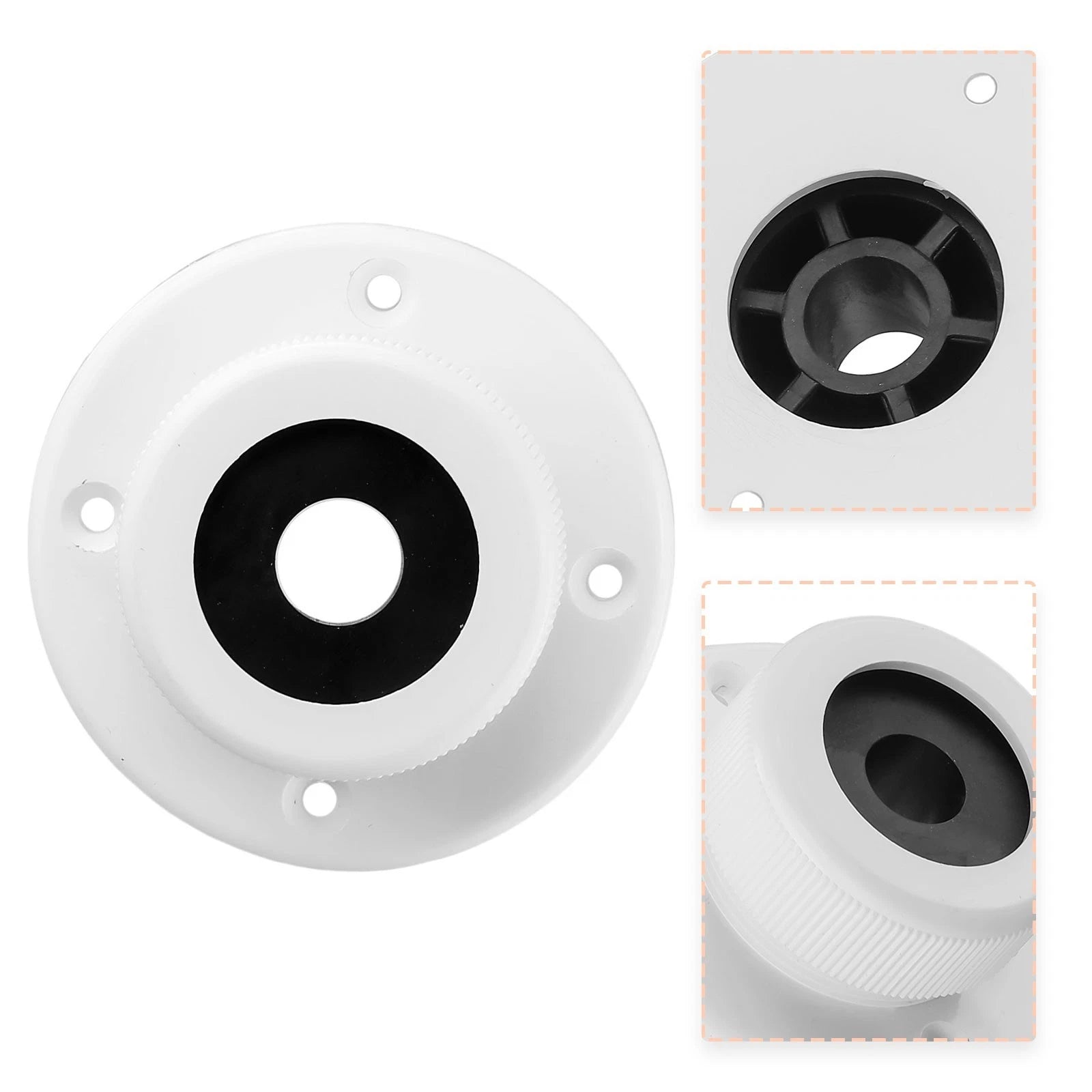 Boat Cable Outlet for Marine Applications (Water Resistant, White, 73x27x49mm)