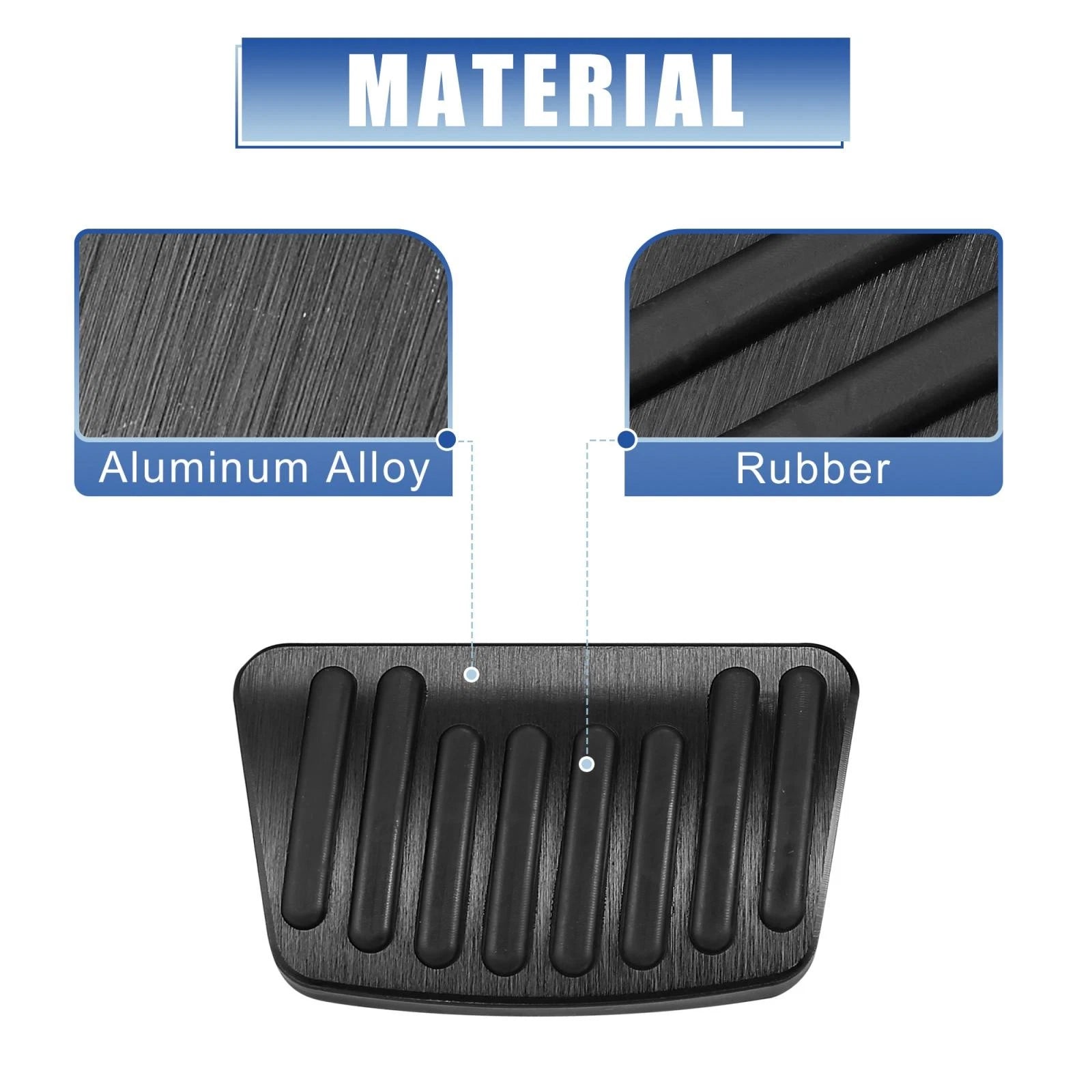 Set of 2 Aluminium Alloy Gas Brake Pedal Pad Covers for Hyundai Elantra (2021–2022)