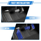 3 Pcs Gas Brake Foot Rest Pedals for Honda HR-V (2021-2023) - Blue