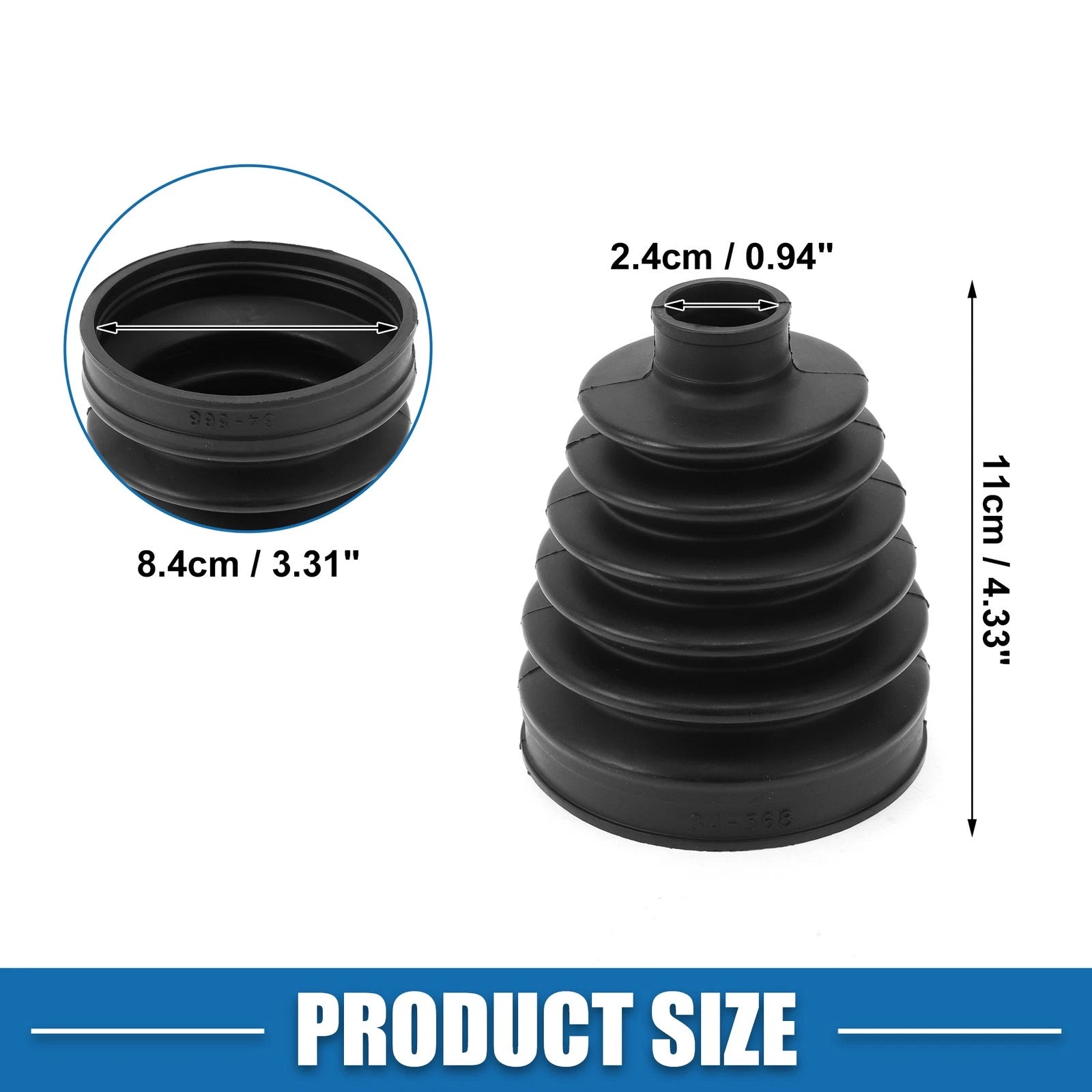 Outer CV Joint Boot Kit with Clamps for Audi Q3 (2015–2018) 1K0498203F