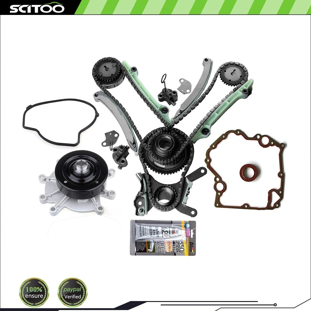 Timing Chain Kit with Water Pump Cover Gasket for Dodge Ram Dakota Jeep (2002–2008)