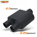 2.5" Center Inlet & 2.25" Outlet Dual Stainless Steel Exhaust Muffler for